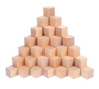 BESPORTBLE 100 Pcs Unfinished Wooden Cubes for Crafts Smooth Edged Building Blocks for DIY Projects Educational Activities Safe for Group Projects