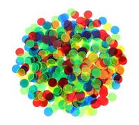BESPORTBLE 1000 Colourful Plastic Bingo Chips Counting Chips Coloured Game Markers for Bingo Party Accessories and Math Educational Games Plastic Counting Markers for Adults Random