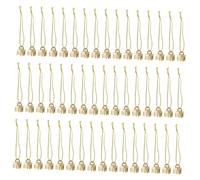 BESPORTBLE 1000pcs Gold Christmas Ornament Caps with String Lightweight Plastic Replacement Tops for Glass Ornament Hangers Secure Hanging Xmas Tree Ball Hanger Accessories for DIY Holiday