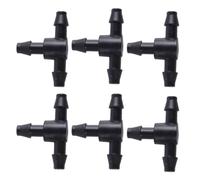 BESPORTBLE 100pcs /7 Size Three-Way Plastic Hose Connector for Drip Micro Tubing and Micro Nozzle, Easy to Install Tee Fitting for Garden Irrigation System and Watering