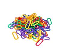 BESPORTBLE 100pcs Bird Chain Toy for Parrots Hanging Educational Supplies for Chewing and Exploring Safe for Cockatiels and Birds Random Color