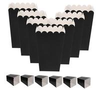 BESPORTBLE 100Pcs Black Paper Popcorn Boxes for Movie Night Snack Containers Wedding Party Candy Bags Popcorn Packing Boxes for Event Favors