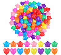BESPORTBLE 100pcs Colorful Ocean Balls Star Shaped Swimming for Fun Pool Play Balls for Parties Bath Tubs Indoor Play Heart Star Shapes for Boys