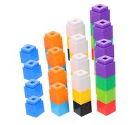 BESPORTBLE 100Pcs Counting Snap Blocks Creative Math Cubes for Early Education Preschool Teaching Aid Fun Learning Tool for Kindergarten Develop Skills Through Play