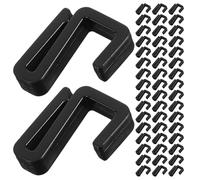 BESPORTBLE 100pcs Flat S-Shaped Hooks - Multi-Functional & Small Hangers for Kitchen Bathroom and Office Clip on Hanging Holders for Plastic Flat Rack