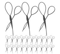 BESPORTBLE 100pcs Hair Pull Through Loop Styling Tool for Women Non-slip Black French Braid Ponytail Maker Portable Updo Hair Styling Pins for Secure All-day Hold and Travel Convenience