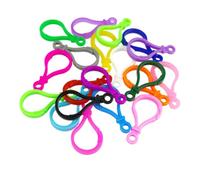 BESPORTBLE 100pcs Keychain Accessories Smooth Plastic Key Chain Hooks PP Material Durable Clips for Bags and Crafts DIY