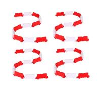 BESPORTBLE 100pcs Landscape Road Barriers Miniature Landscape Traffic Barricade Set with Realistic Design Abs Material Assorted Colors DIY Fun for Kids Racing Track Games