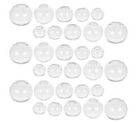 BESPORTBLE 100pcs Mini Glass Wish Bottles with Caps Hollow Glass Bead Spheres Set 10mm-18mm for DIY Pendant Earring Making and Craft Decorations