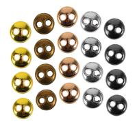 BESPORTBLE 100PCS Mini Retro Metal Doll Buttons Flatback Sew Snap Fasteners for DIY Doll Clothes Accessories Bronze Gold Silver Gunmetal Easy to Sew Multi Color Vintage Style Embellishments