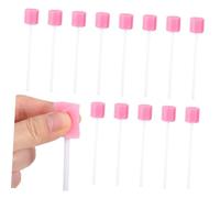 BESPORTBLE 100pcs Pink Disposable Oral Care Swabs Soft Sponge Stick for Gentle Mouth Cleaning and Teeth Protection Daily Use Safe and Unflavored