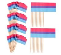 BESPORTBLE 100pcs Rainbow Pride Flag Toothpicks Dessert Fruit Picks Cupcake Toppers Party Food Decorations for Lgbtq Celebration and Themed Gatherings
