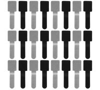 BESPORTBLE 100pcs Reusable Cable Ties for Electronics and Data Cables, Hook and Loop Cord Organizer Straps in Black and Gray, Multipurpose Power Cord Management for Home and Office