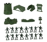 BESPORTBLE 100pcs Soldier Figurine Military Model Kit for Plastic Miniature Army Men in Educational Wargaming Figures for Pretend Play and Concentration Training