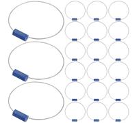 BESPORTBLE 100pcs Tamper Proof Seal Cable Label Tag, Blue Plastic and Stainless Steel, Numbered Pull Tight Security Seal for Electrical Equipment and Electricity Meters, Rapid Deployments