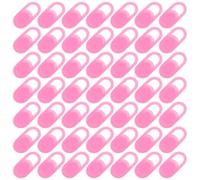 BESPORTBLE 100pcs Ultra-thin Pink Oval Webcam Privacy Covers for Laptop, Phone, Tablet Camera Lens Protector, Sliding Adhesive Security Shield