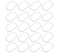 BESPORTBLE 100Pcs White Plastic Shower Curtain Hooks Rings for Standard Rod and Drapes Oval Easy Glide Plastic Curtain Hanging Hooks for Bathroom
