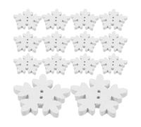 BESPORTBLE 100Pcs White Snowflake Buttons, Christmas Wooden Buttons Embellishments Sewing Craft Buttons Christmas Decorative Button for Christmas DIY Craft Sewing, 18mm