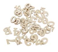BESPORTBLE 100pcs Wooden Clock Numbers 0-9 for DIY Digital Wall Clock Making, Natural Unfinished Wood, Fine Workmanship, Reusable Lightweight Numbers for Home Decoration and Craft Projects