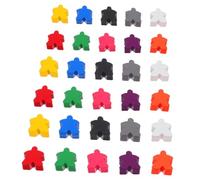 BESPORTBLE 100pcs Wooden Meeples Tokens Multi-color Solid Wood Chess Pieces for Board Games Counting Sorting Family Home Classroom Replacement Accessories Modern Style Retro Tradition