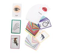 BESPORTBLE 108Pcs Cognitive Learning Flash Cards for Preschool Educational with Visual Stimuli Sight Words Game Sensory Cards for Early Brain Development