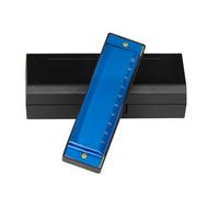 BESPORTBLE 10holes Tone Harmonica Wind Instrument Professional Beginner Blues Harp Packed in Plastic Box Cleansing Towel for Playing