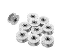 BESPORTBLE 10PCS 2GT Timing Belt Pulley 20 Teeth Aluminum Alloy Synchronous Wheel 3mm Bore H-Type Idler Pulley for 6mm Belt CNC Automation Accessories