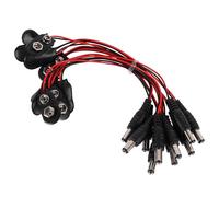 BESPORTBLE 10pcs 9v Battery Snap Connectors Plastic Housing 5.5 * 2.1mm Dc Battery Clips for Microcontroller Power Supply Electrical Buckle Cable for Electronics