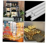 BESPORTBLE 10pcs Abs Hollow Round Tubing Material for DIY Crafts Sand Table Model Making Tubes for Architectural Sandbox Projects