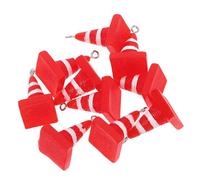 BESPORTBLE 10pcs Acrylic Charms Resin Pendant Accessories Mini Traffic Cones and Barricades Sign for DIY Earring Charm and Keychains, for Craft Enthusiasts and Jewellery Making Projects