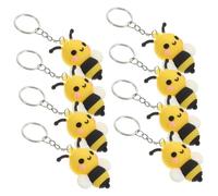 BESPORTBLE 10pcs Adorable Cartoon Bee Keychain Lightweight Bag Pendant Party Favors Cute Bee Theme Decorations for Boys Gifts