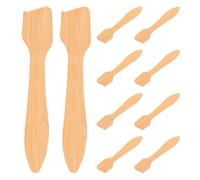 BESPORTBLE 10pcs Bamboo Makeup Spatula Set for Facial Mask Application, Portable and Sleek Skin Care Tool with Even Cream Application, Elegant Design for Travel and Daily Skincare