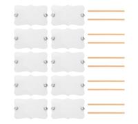 BESPORTBLE 10pcs Basket Bin Labels Writable Acrylic Metal Tags for Efficient Storage Helper White Aesthetic Organization Style for Bin Organization and Closet