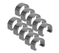BESPORTBLE 10pcs Bicycle C Clips U Shaped Aluminum Cable Clamps Precise Alloy Tube Guides for Brake and Derailleur Cables Vibration Resistant Bike Housing Clips Compatible with MTB and Road