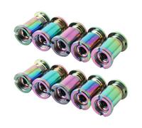BESPORTBLE 10pcs Bicycle Chainring Bolts Steel Crank Arm Fixing Screws | Vacuum Electroplated Finish Iridescent Shine, Stable Tightening Force, for Crank Spiders and Daily Bike Maintenance