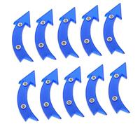 BESPORTBLE 10pcs Bicycle Wheel Reflectors Blue Plastic Cycling Safety Lights Front Rear High Visibility Reflective Accessories for Night Riding Road Mountain Bikes