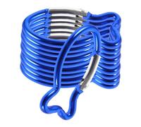 BESPORTBLE 10Pcs Blue Fish Shape Spring Snap Hooks Lightweight Outdoor Carabiner Buckles for Mountaineering Camping Hiking Keychain Attachment