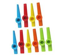 BESPORTBLE 10pcs Boys and Girls Plastic Kazoos Set, Musical Kazoo Instruments for Children, Multi-color Party Favors and Music Lover Toy for Early Learning and Performance Random Color