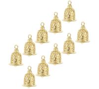 BESPORTBLE 10pcs Brass Craft Bells Hollowed-out Tiny Bells for DIY Decorations and Bag Accessories Adding Joyful Atmosphere for Home and Restaurant