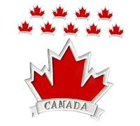 BESPORTBLE 10PCS Canadian Maple Leaf Brooch Enamel Finish Flag Lapel Pins for Men and Women Vibrant Autumn Accent Metal Pins for Jackets Suits and Scarves Cultural Heritage Jewelry