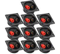BESPORTBLE 10Pcs Car Speaker Box Terminal Board Wire Connector Black 57x57mm Subwoofer Speaker Wire Connector Accessories