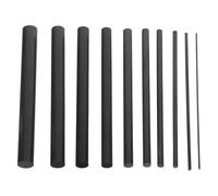 BESPORTBLE 10pcs Carbon Fiber Cane Freshwater Fishing Pole Repair Fishing Rod Building Kit Baitcasting Rod Blanks Fishing Pole Repair Supplies Black
