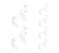 BESPORTBLE 10pcs Clear Acrylic Fish Tank Feeder Cups with Suction for Bloodworm Feeding Round Aquarium Plant Holders for Live Food Transparent Fish Tank Ornament and Air Suspension Bowls