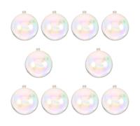 BESPORTBLE 10pcs Clear Iridescent Hanging Baubles Fillable Christmas Ball Ornaments for Trees Weddings and Home Decor Shatterproof Decorations for Unique Wishing Moments