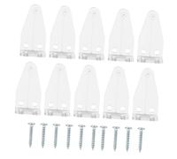 BESPORTBLE 10pcs Clear Plastic Blind Bottom Rail Holder Clips Hold Down Brackets for Horizontal and Venetian Blinds Easy Install Replacement Compatible with Window Shutters and Frames