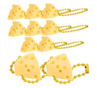 BESPORTBLE 10Pcs Cute Cheese Pendant Keychains Beaded Chain Accessories for Bags Backpacks and Fun Decorative Ornaments for Business and Thank You