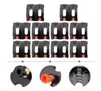 BESPORTBLE 10pcs D Battery Holder Full Copper Series Parallel Connection Cell Box for Physics Laboratory Experimental Equipment