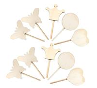 BESPORTBLE 10pcs DIY Wooden Fairy Sticks Unfinished Painting Wands Mixed Styles for Birthday Party Dress Up Stage Performance Craft