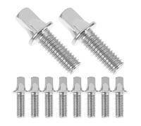BESPORTBLE 10Pcs Drum Mount Screws Metal Replacement Drum Screws Silver-Plated Iron Material Fine Polishing M6 Size Suitable for Beginners