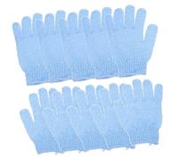 BESPORTBLE 10Pcs Exfoliating Gloves Premium Bathing Gloves for Deep Cleansing for Shower Spa and Massage Gently Removes Dead Skin and Impurities